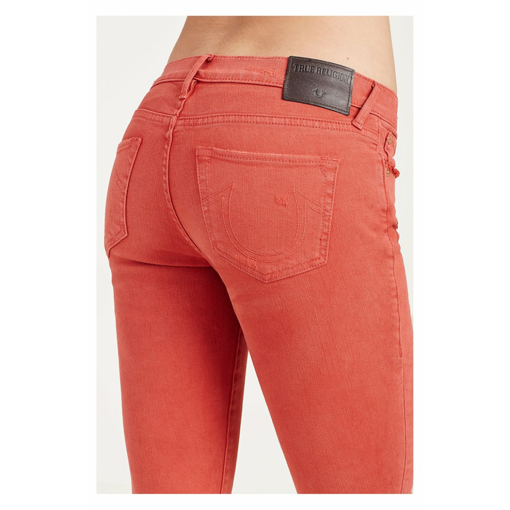 True Religion Women's Halle Super Skinny Fit Cropped Stretch Jeans In Mustang